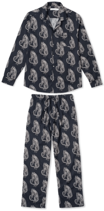 Desmond and Dempsey Men's Tiger Pajama Set