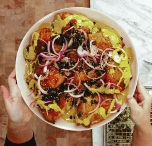 tahini-roasted chicken