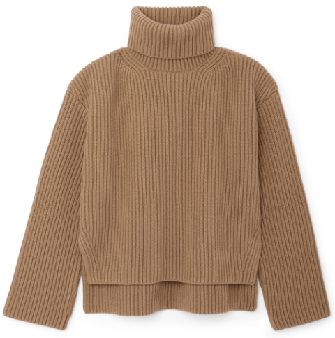 G. Label Frist Wide-Rib Turtleneck